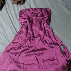 Royal purple strapless dress